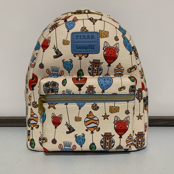 Loungefly Disney Pixar Character Balloons Mini Backpack & Wallet-New - Picture 2 of 12